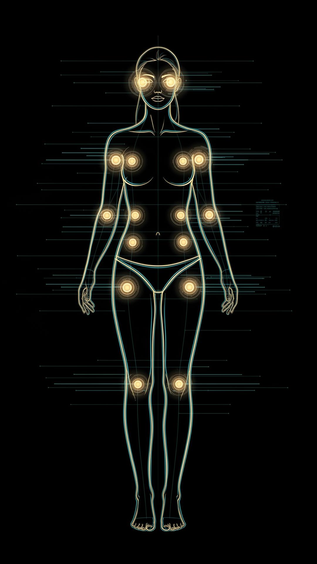 Treatment zones illustration female Vorderseite